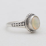 Ethiopian Opal Silver Rings