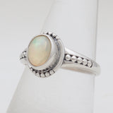 Ethiopian Opal Silver Rings