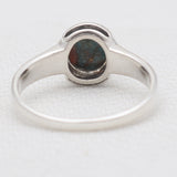 Natural Rainbow Moonstone Silver Rings