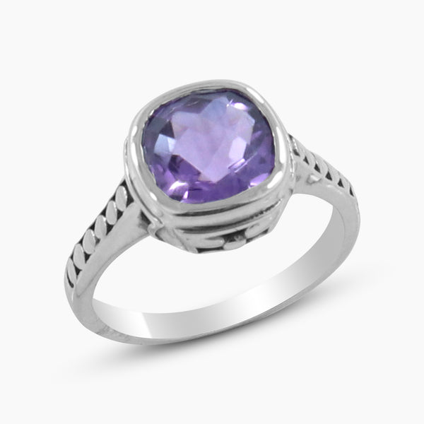 Amethyst Silver Rings
