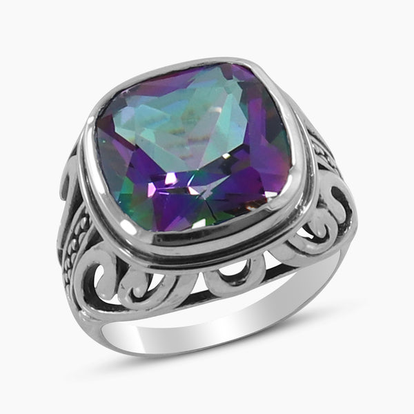 Mystic Quartz Silver Ring