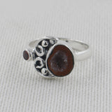 925 Silver Coconut Druzy Rings