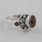 925 Silver Coconut Druzy Rings