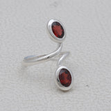 925 Sterling Silver Garnet Ring