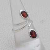 925 Sterling Silver Garnet Ring
