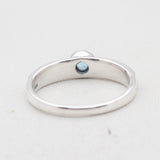 Natural Blue Topaz Silver Rings