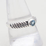 Natural Blue Topaz Silver Rings