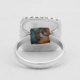 Turquoise Spiny Oyster Silver Rings