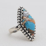 Turquoise Spiny Oyster Silver Rings