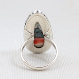 Turquoise Spiny Oyster Silver Rings