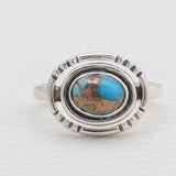 Turquoise Spiny Oyster Silver Rings