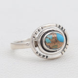 Turquoise Spiny Oyster Silver Rings