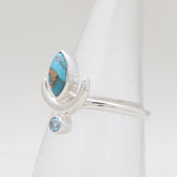 Turquoise Spiny Oyster Silver Rings