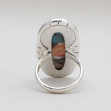 Turquoise Spiny Oyster Silver Rings