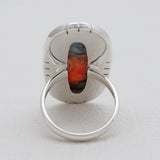 Turquoise Spiny Oyster Silver Rings