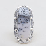 Dendritic Opal Silver Rings