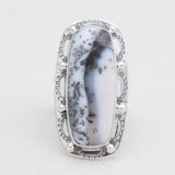 Dendritic Opal Silver Rings