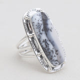 Dendritic Opal Silver Rings
