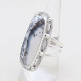 Dendritic Opal Silver Rings