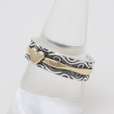 925 Sterling Silver Band Spinner Rings