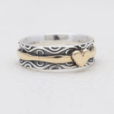 925 Sterling Silver Band Spinner Rings