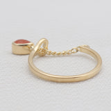 Gold Vermeil Red Garnet Rings