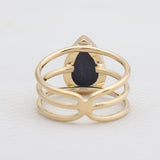 Gold Vermeil Black Onyx Rings