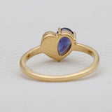 Gold Vermeil Garnet Heart Rings