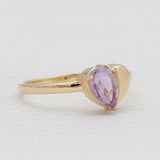 Gold Vermeil Garnet Heart Rings