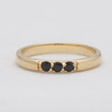 Gold Vermeil Black Onyx Band Rings