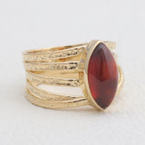 Gold Vermeil Hessonite Rings