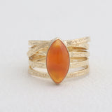 Gold Vermeil Hessonite Rings