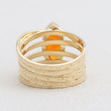 Gold Vermeil Hessonite Rings