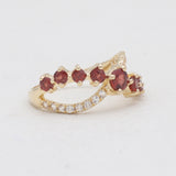 Gold Vermeil Red Garnet Rings