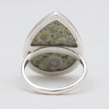 Natural Rainforest Jasper Silver Rings