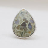 Natural Rainforest Jasper Silver Rings