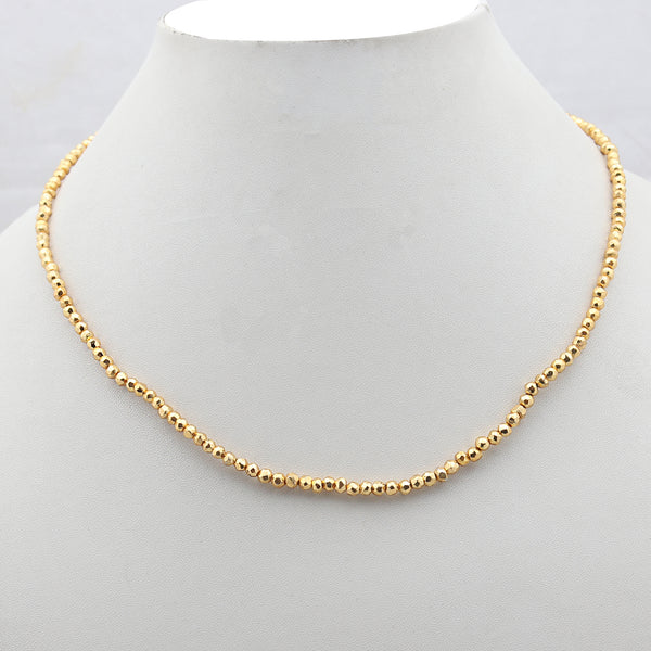 Golden Pyrite Beads Necklace