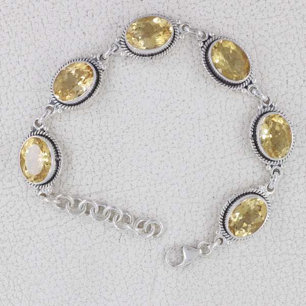925 Sterling Silver Citrine Bracelets