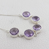 925 Sterling Silver Amethyst Bracelet