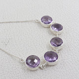 925 Sterling Silver Amethyst Bracelet