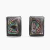 925 Sterling Silver Abalone Shell Cufflinks