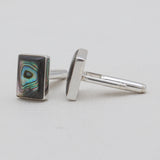 925 Sterling Silver Abalone Shell Cufflinks