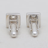 Abalone Shell Silver Cufflinks