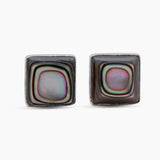 Abalone Shell Silver Cufflinks