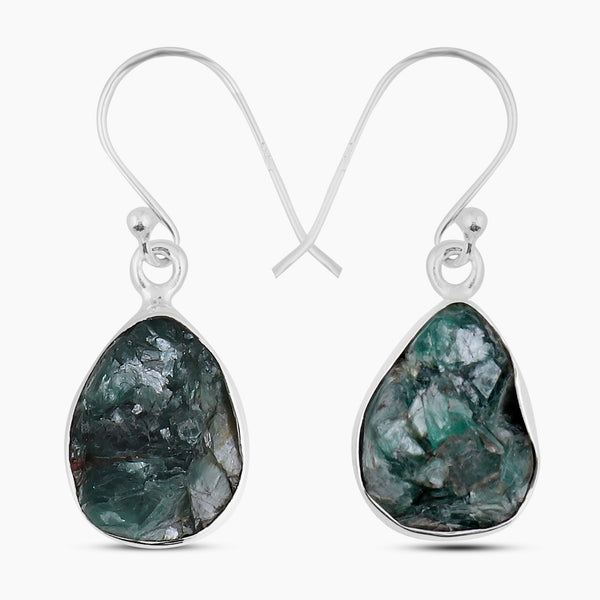 Green Kyanite Silver Earrings