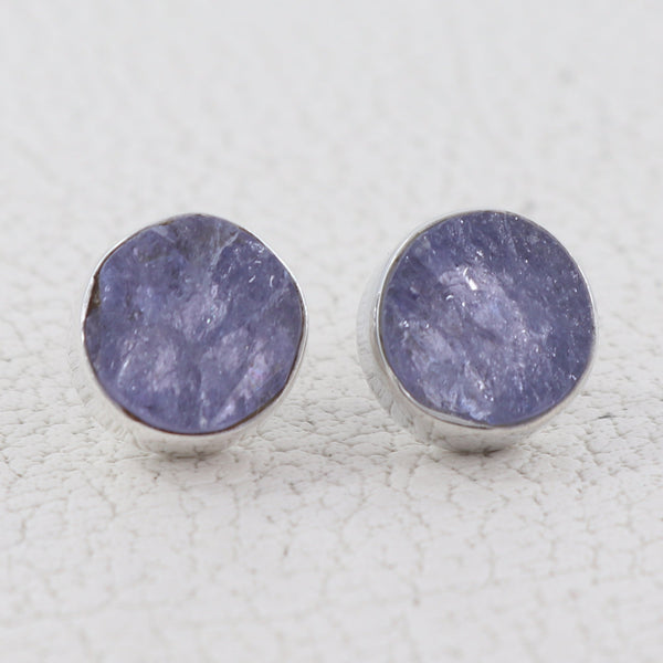 Tanzanite Silver Studs Earrings