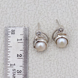 Pearl Silver Studs Earrings