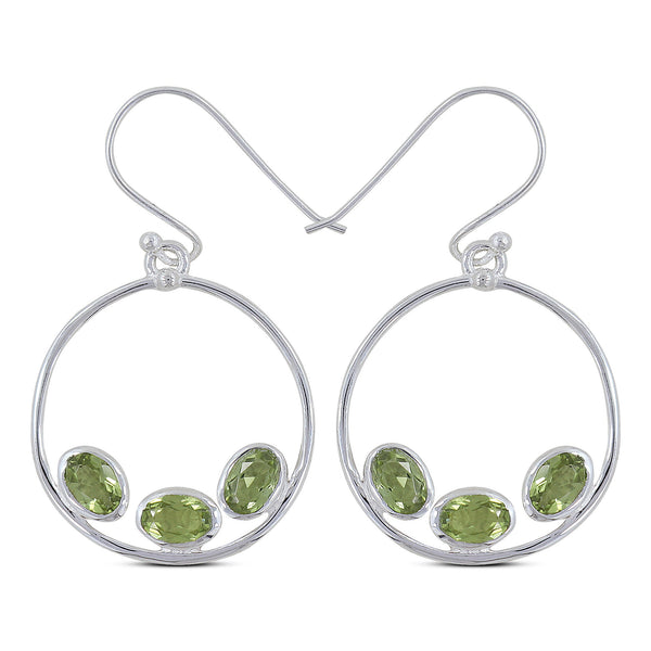 Smoky Quartz Silver Earrings