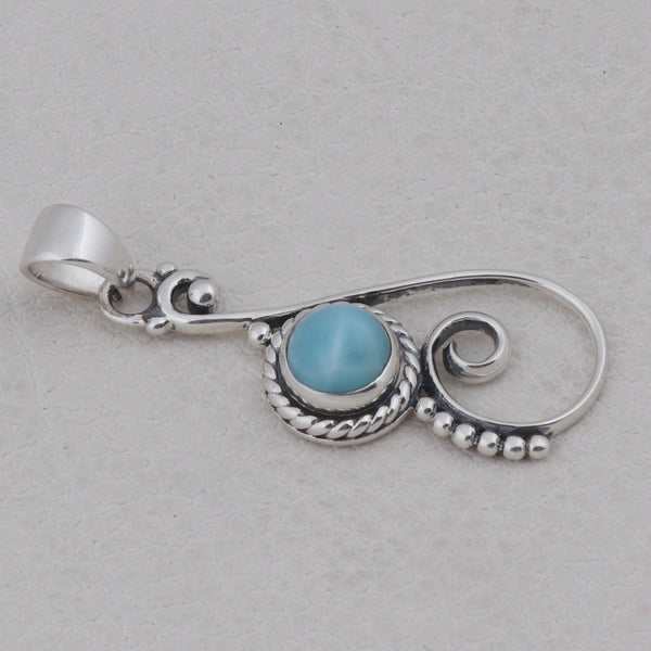925 Sterling Silver Larimar Pendant