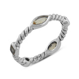 925 Sterling Silver Blue Topaz Ring